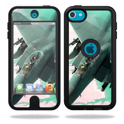 MightySkins Skin Compatible with OtterBox Defender Apple iPod Touch 5G 5th Generation Case Fighter Jet