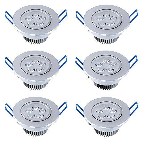 Modoao 5W LED Downlight, 2700K Daylight Warm White,Not Dimmable,Retrofit LED Recessed Lighting Fixture, LED Ceiling Light, 6-Pack