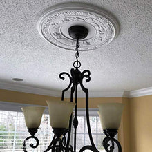 Load image into Gallery viewer, Ekena Millwork CMP19BE Berkshire Thermoformed PVC Ceiling Medallion, 19&quot;OD x 3 1/2&quot;ID x 1&quot;P, White
