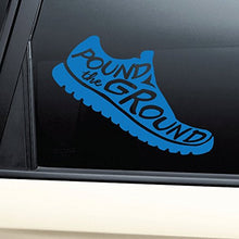 Load image into Gallery viewer, Nashville Decals Pound The Ground 5k 10k 13.1 26.2 Marathon Runner Vinyl Decal Laptop Car Truck Bumper Window Sticker - Blue

