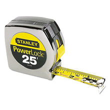Load image into Gallery viewer, Stanley 33425 Powerlock II Power Return Rule, 1-Inch x 25ft, Chrome/Yellow
