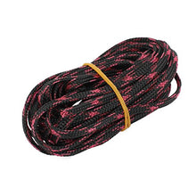 Load image into Gallery viewer, Aexit 4mm Dia Tube Fittings Tight Braided PET Expandable Sleeving Cable Wrap Sheath Black Pink Microbore Tubing Connectors 5M Length
