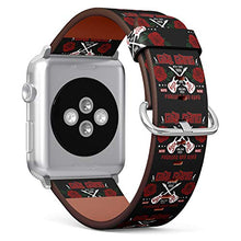 Load image into Gallery viewer, (New York Girl Gang - Rock and Roll Slogan) Patterned Leather Wristband Strap for Fitbit Ionic,The Replacement of Fitbit Ionic smartwatch Bands
