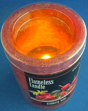 Load image into Gallery viewer, Flameless Wax Candle 4&quot; Mottled Pillar Wildberry
