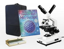 Load image into Gallery viewer, Parco Scientific Dual View Compound Microscope, 40x2000x Magnification, LED Light, Mechanical Stage, Microscope Book, 50 Prepared Slides Set, Microscope Carrying Case, Package ($20 Value)
