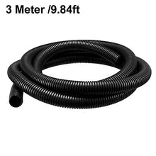 Load image into Gallery viewer, uxcell 3 M 23 x 28.5 mm PP Flexible Corrugated Conduit Tube for Garden,Office Black
