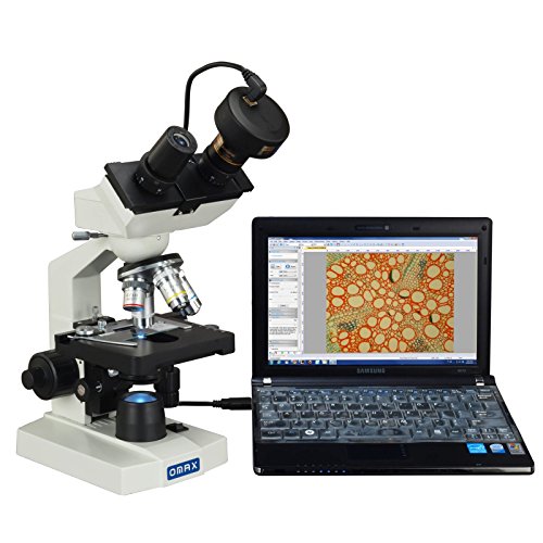 OMAX 40X-2000X Digital Lab LED Binocular Compound Microscope with Double Layer Mechanical Stage and 1.3MP USB Digital Camera