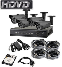 Load image into Gallery viewer, HDVD HVD-P-T88B4 Full HD 1080P HD-TVI CCTV Package 8CH DVR with 4 Camera 2.0MP 1080P Cameras Full HD 1080P HDMI Output Night Vision IR Indoor/Outdoor Bullet Pipe Camera 1TB HDD Installed
