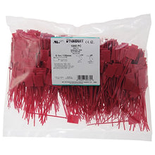 Load image into Gallery viewer, Panduit PLF1MA-M2 Marker Flag Cable Tie, Miniature, Nylon 6.6, 5.1-Inch Length, Red (1,000-Pack)
