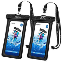 MoKo Floating Waterproof Phone Pouch Holder [2 Pack], Floatable Phone Case Dry Bag with Lanyard Compatible with iPhone 13/13 Pro Max/iPhone 12/12 Pro Max/11 Pro/X/Xr/Xs Max/8, Samsung S21/S10/S9/S8