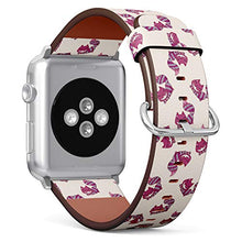 Load image into Gallery viewer, S-Type iWatch Leather Strap Printing Wristbands for Apple Watch 4/3/2/1 Sport Series (42mm) - Cartoon Pattern of Smiling Cats
