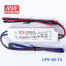 Load image into Gallery viewer, MeanWell LPV-20-15 Power Supply 20W 15V IP67
