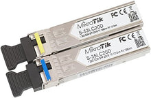 Load image into Gallery viewer, MikroTik S-3553LC20D S-35/53LC20D pair of SFP transceivers, S-35LC20D 1.25G.
