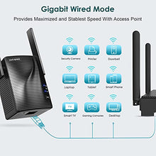 Load image into Gallery viewer, WiFi Extender - rockspace Wireless Signal Booster up to 1600sq.ft, 2.4 &amp; 5GHz Dual Band Amplifier with Ethernet Port, Access Point, Wireless Internet Repeater Gigabit Wired Mode with 8 Second Setup

