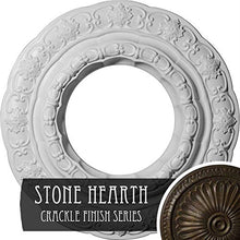 Load image into Gallery viewer, Ekena Millwork CM15LISHC Lisbon Ceiling Medallion, 15 3/8&quot;OD x 7&quot;ID x 1&quot;P (Fits Canopies up to 7&quot;), Hand-Painted Stone Hearth Crackle
