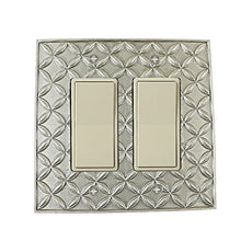 Load image into Gallery viewer, Meriville Colfax Double Switch 2 Rocker Electrical Cover Plate Wallplate, Pewter
