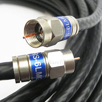 175ft MADE IN USA WEATHER SEAL 3GHZ RG-6 Coaxial Cable 75 Ohm (DISH NETWORK Satellite TV or Broadband Internet) ANTI CORROSION BRASS CONNECTOR RG6 Fittings CUT TO ORDER by PHAT SATELLITE INTL
