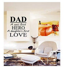 Load image into Gallery viewer, dailinming PVC Wall Stickers English Poetry DAD European Children&#39;s Room Bedroom Home Decorative self-Adhesive Wholesale MWallpaper50.8cm x 50.8cm-Yellow
