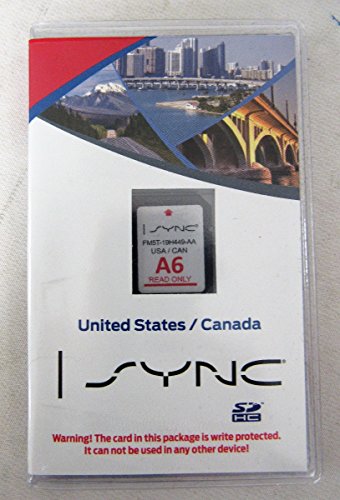 Ford Lincoln Sync U.s. and Canada Navigation System A6 Maps Sd Card for Escape, Flex, Focus, Fusion, Taurus, Edge, Explorer, F150, Mks, Mkt, and Mkx Fm5t-19h449-aa Us/can