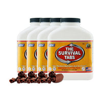 Survival Tabs - 60 day Survival Food Supply - Gluten Free and Non-GMO 25 Years Shelf Life (4 x 180 tabs/Bottle - Chocolate)