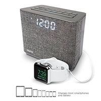 I Home I Bt232 Bluetooth Dual Alarm Clock Fm Radio With Speakerphone And Usb Charging  Gray (Newest Mo