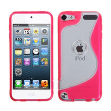Load image into Gallery viewer, Soft Skin Case Fits Apple iPod Touch 5th 6th Transparent Clear/Hot Pink S Shape Gummy
