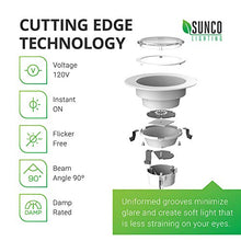 Load image into Gallery viewer, Sunco Lighting 10 Pack 4 Inch LED Recessed Downlight, Smooth Trim, Dimmable, 11W=60W, 3000K Warm White, 660 LM, Damp Rated, Simple Retrofit Installation - UL + Energy Star
