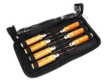 Load image into Gallery viewer, Integy RC Model C25381ORANGE 7pcs Mini Tool Set, 1.5, 2.0, 2.5mm Allen + 4.0, 5.5 Socket + Screw Driver Tips
