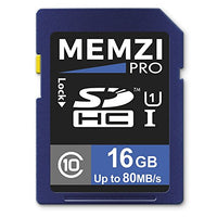 MEMZI PRO 16GB Class 10 80MB/s SDHC Memory Card for Victure HC600, HC400, HC300, HC200 Wildlife Trail Outdoor Surveillance Digital Cameras