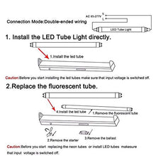 Load image into Gallery viewer, FALANFA 8ft R17D Rotatable HO Base led Tube Light 65W,270 Degree V Shaped LED Chip Bulbs,T8 6000K Cool White,Clear Cover,85V-265V,Dual-Ended Powered(Pack of 4
