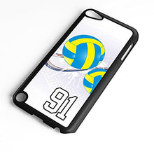 Load image into Gallery viewer, iPod Touch Case Fits 6th Generation or 5th Generation Volleyball #9100 Choose Any Player Jersey Number 32 in Black Plastic Customizable by TYD Designs
