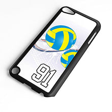 Load image into Gallery viewer, iPod Touch Case Fits 6th Generation or 5th Generation Volleyball #9100 Choose Any Player Jersey Number 11 in Black Plastic Customizable by TYD Designs
