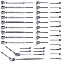 Muzata 10 Set Stainless Steel Cable Railing Kits For 1/8