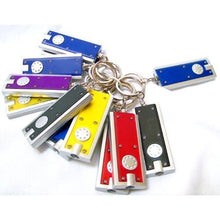 Load image into Gallery viewer, 3 X Mini LED Flashlight Key Chain - DOZEN(Colors May Vary)
