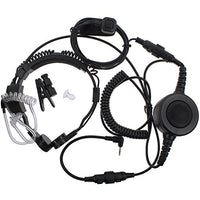 AOER Military Grade Tactical Throat Mic Headset/Earpiece with Big Finger PTT for Motorola Talkabout 2 Two Way Radio Walkie Talkie 1 Pin Jack