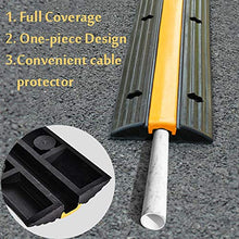 Load image into Gallery viewer, B BAIJIAWEI Cable Ramp - 1 Channel Cable Protector - 4 Pack Heavy Duty 18000LBS Capacity Rubber Speed Bumps Ramp Protective Cover for Driveway Hose Cable
