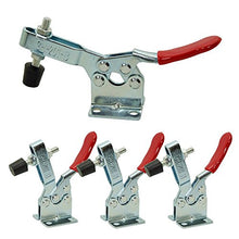 Load image into Gallery viewer, XRPAOWA 4 PCS Toggle Clamp 201B Hand Tool 198Lbs Holding Capacity Antislip Horizontal Quick Release Heavy Duty Toggle Clamp Tool
