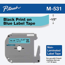 Load image into Gallery viewer, Brother Tape Cartridge 0.5IN Wide, Non-laminated Black On Blue ( M531 )
