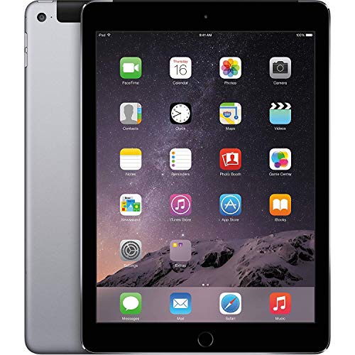 Apple iPad Air 2 MH2M2LLA_Space_Gray 9.7in Cellular Unlocked (GSM) + WiFi 64GB iPad- Tablet (Renewed)