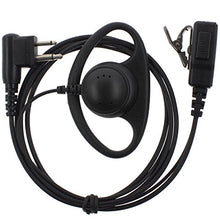 Load image into Gallery viewer, TENQ D Shape Earpiece Headset with Mic for Walkie Talkie 2 Pin Jack Motorola Radios

