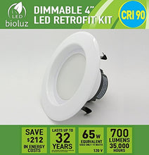 Load image into Gallery viewer, Bioluz Led 4â? Led Retrofit Recessed Light 65 W Equivalent (Using 10 W) 700 Lumen, 90 Cri, Dimmable,
