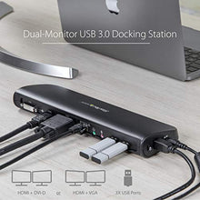 Load image into Gallery viewer, StarTech.com USB 3.0 Docking Station with HDMI and DVI/VGA - Dual Monitor - Universal Laptop Dock - Mac and Windows Compatible (USB3SDOCKHDV)
