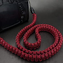 Load image into Gallery viewer, Wolven Braided 550lb Paracord Camera Neck Shoulder Strap for All SLR/DSLR/Mirrorless/Instant Camera, Red
