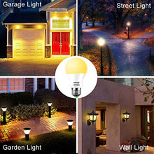 Load image into Gallery viewer, HEKEE Dusk to Dawn Sensor Light Bulbs LED A19 810 Lumens, Outdoor Porch Lights, 60 Watt Equivalent, Warm White 2700K Soft White Security Bulb(Auto on/Off), E26 Screw Base(4 Pack)
