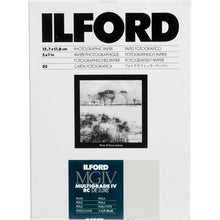Load image into Gallery viewer, Ilford 1168309 Multigrade IV RC Deluxe Resin Coated VC Variable Contrast Black &amp; White Enlarging Paper - 5x7 25 Sheets - Pearl Surface
