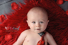 Load image into Gallery viewer, Faux Mongolian Fur Photography Prop, Newborn Prop, Basket Stuffer, Layering Blanket, Rug (Small, 18&quot;x20&quot;, Red)
