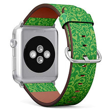Load image into Gallery viewer, S-Type iWatch Leather Strap Printing Wristbands for Apple Watch 4/3/2/1 Sport Series (38mm) - St. Patrick&#39;s Day Background in Green Colors
