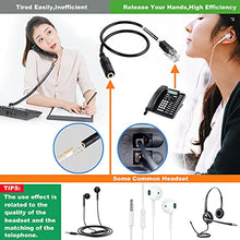 Load image into Gallery viewer, VoiceJoy 3.5mm Smartphone Headset to RJ9 Adapter Cable - 3.5mm Headphone Converter to Office Telephone IP Phones
