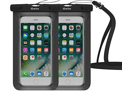 iBarbe Universal Waterproof Case, IPX8 Waterproof Phone Pouch Dry Bag Compatible for iPhone Xs Max/XR/X/8/8P/7/7P Galaxy up to 6.5