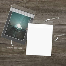 Load image into Gallery viewer, Pack of 25 11x14 Black Picture Mats Mattes with White Core Bevel Cut for 8x10 Photo +Backing +Bags
